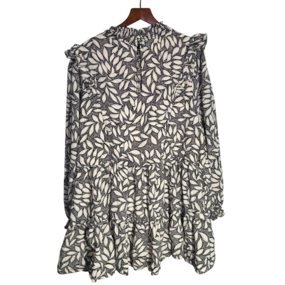 By Anthropologie Long-Sleeve Printed Smocked Mini Dress Size 3x - Picture 10 of 14